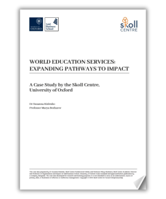 World Education Services Skoll Centre Case Study Cover