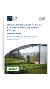 Front cover of the ecosia case study.