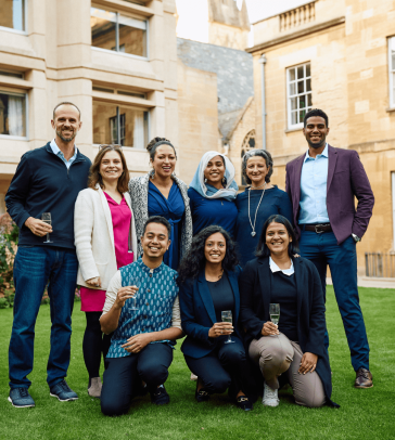 A group of Skoll Scholar alumni at the Skoll Community Convening in 2022. 