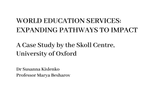 World Education Services Case Study 