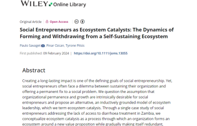 Social Entrepreneurs as Ecosystem Catalysts Cover